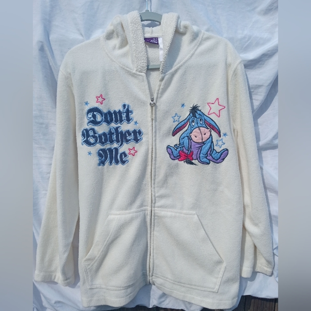 Disney Cream Eeyore Women's 2x Zip Hoodie